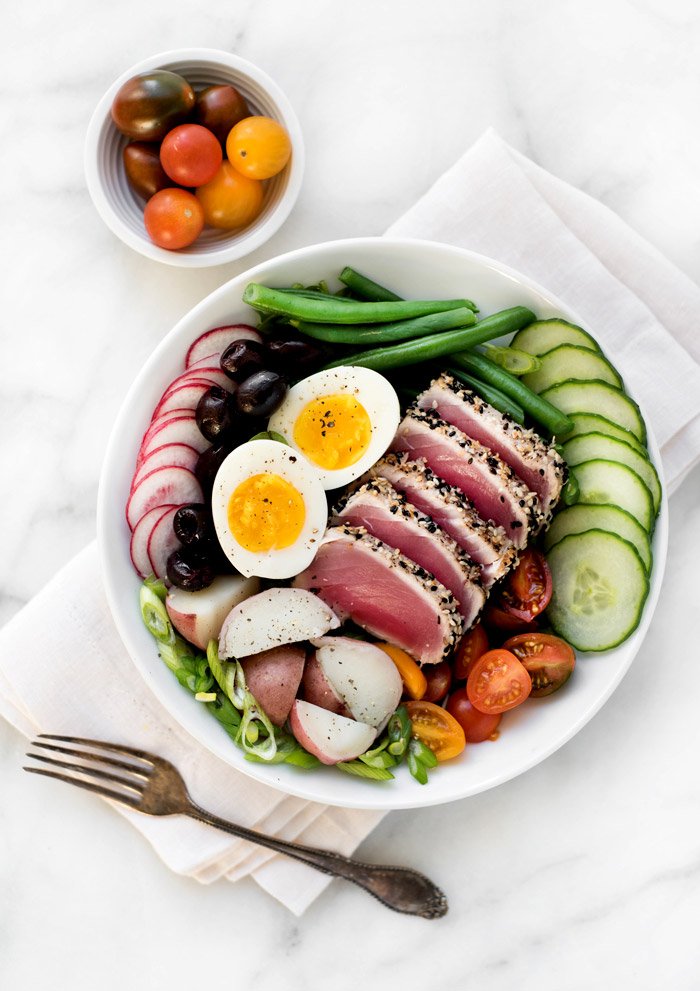 Sesame Crusted Ahi Tuna Nicoise Salad